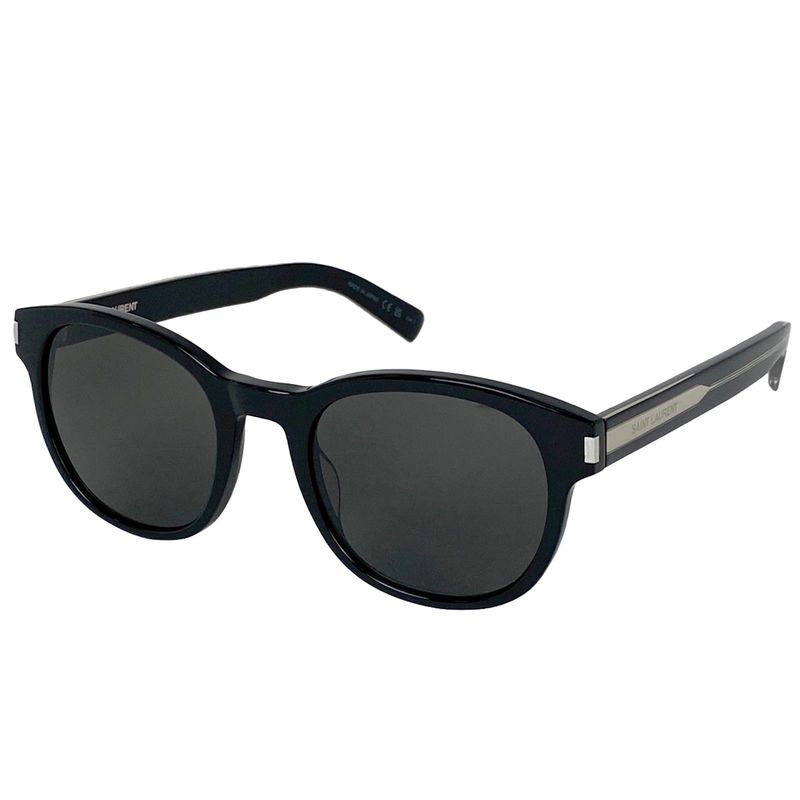 Saint Laurent Logo Sunglasses International Fit Mens Sunglasses Plastic Black