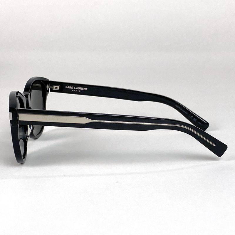 Saint Laurent Logo Sunglasses International Fit Mens Sunglasses Plastic Black