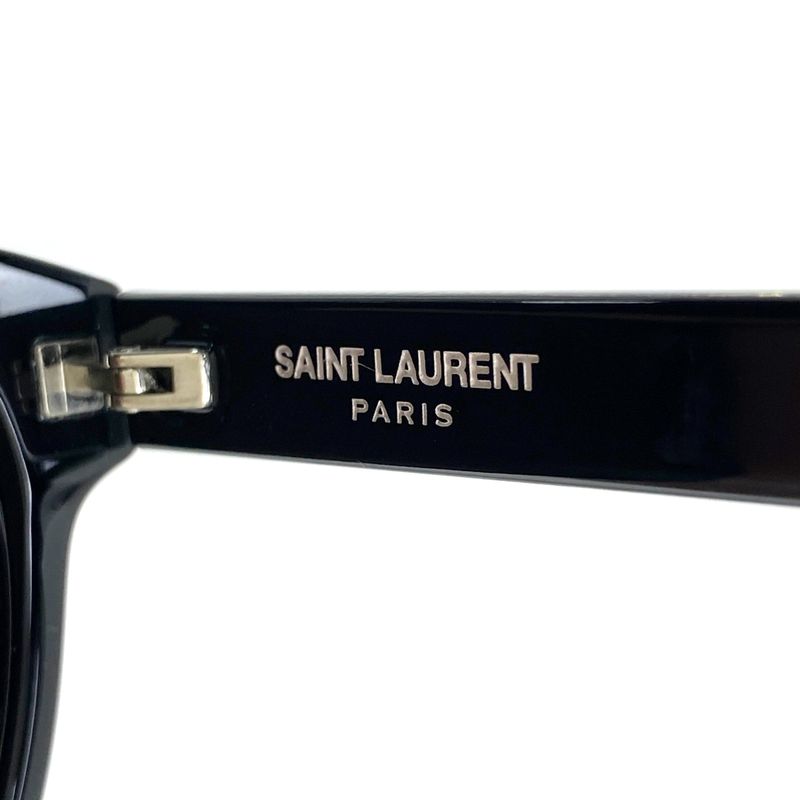Saint Laurent Logo Sunglasses International Fit Mens Sunglasses Plastic Black