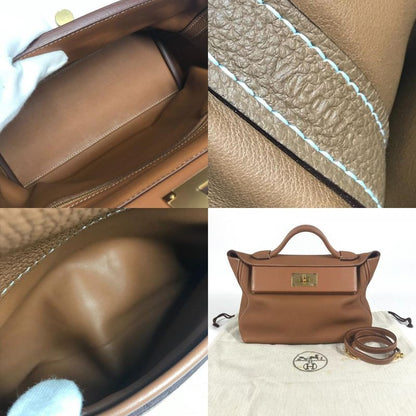 Hermes Shoulder Bag Sac 24/24 Van Cattle 29 Togo Gold