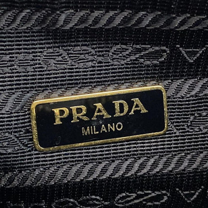 Prada Shoulder Bag Re-edition 2005 Re-nylon Bag 1bh204 Black And Gold Leather