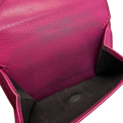 Balenciaga Trifold Wallet Paper Mini Wallet 391446 Pink Leather