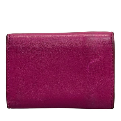Balenciaga Trifold Wallet Paper Mini Wallet 391446 Pink Leather