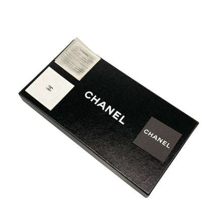 Chanel Long Wallet Boy Chanel A80288 Black Round Zipper / Vintage Silver