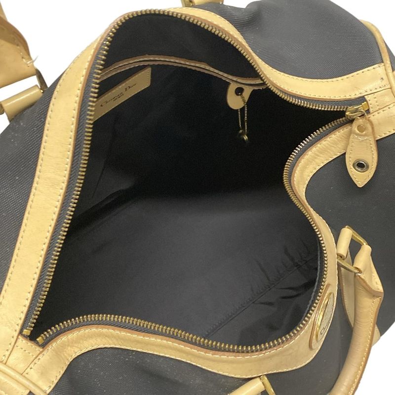 Christian Diorsports Boston Bag - Navy And Beige Main Item Unlocked Leather