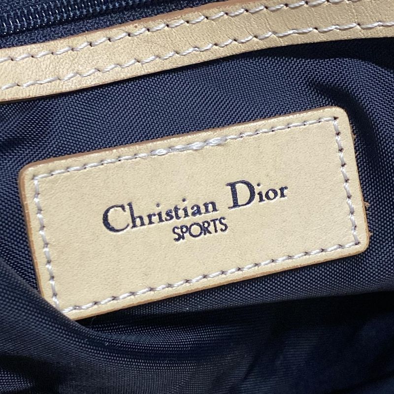 Christian Diorsports Boston Bag - Navy And Beige Main Item Unlocked Leather