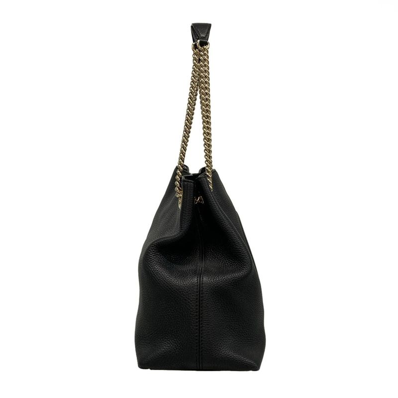 Gucci Tote Bag Soho 536196 Black Chain Shoulder Leather