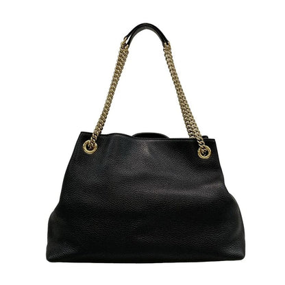 Gucci Tote Bag Soho 536196 Black Chain Shoulder Leather