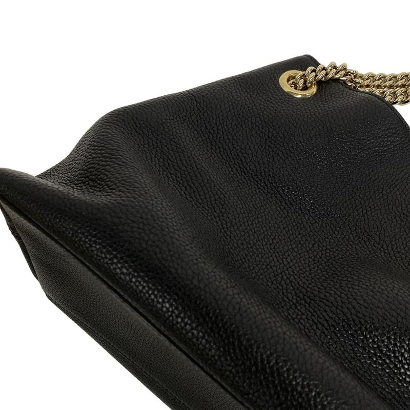 Gucci Tote Bag Soho 536196 Black Chain Shoulder Leather
