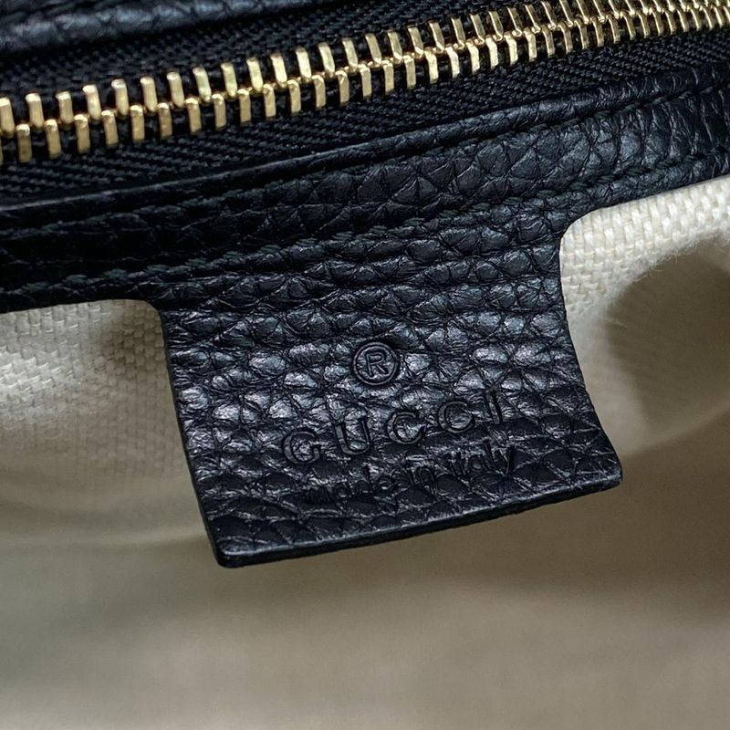 Gucci Tote Bag Soho 536196 Black Chain Shoulder Leather