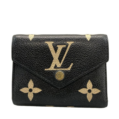 Louis Vuitton Bicolor Monogram Empreinte Portefeuille Victorine M80968 Noir