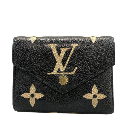 Louis Vuitton Bicolor Monogram Empreinte Portefeuille Victorine M80968 Noir