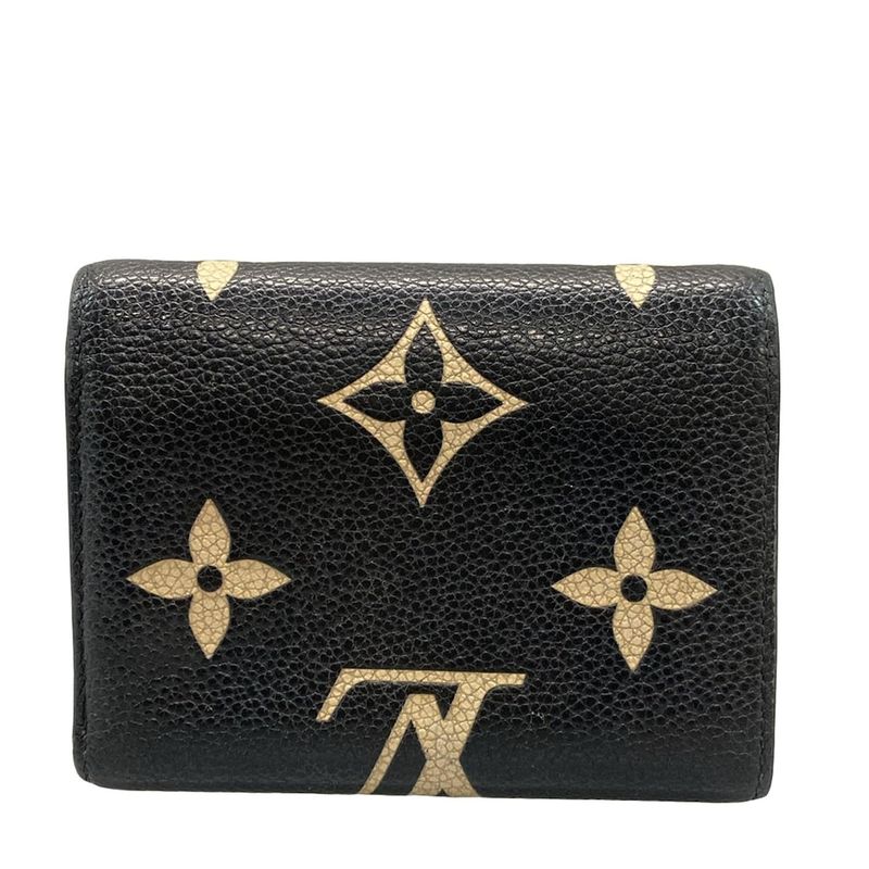 Louis Vuitton Bicolor Monogram Empreinte Portefeuille Victorine M80968 Noir