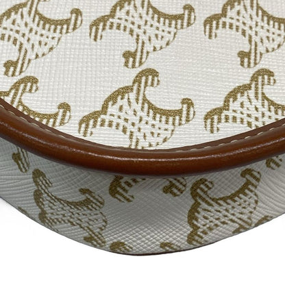 Celine Shoulder Bag Beauty Mini Buzas/triomphe Canvas 196702bzj.01bc White And