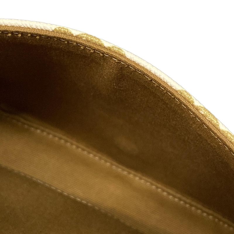 Celine Shoulder Bag Beauty Mini Buzas/triomphe Canvas 196702bzj.01bc White And