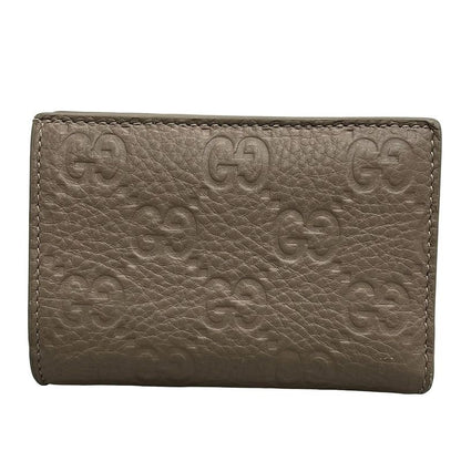 Gucci Bifold Wallet With GG Emblem Medium Wallet 815874 Beige GG Pattern Leather