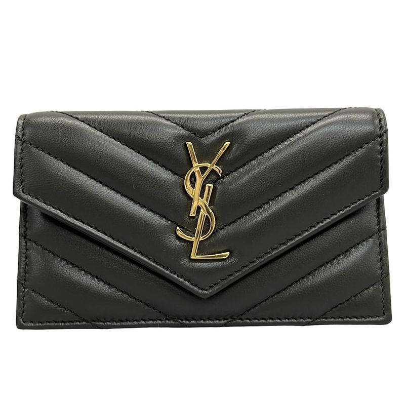 Saint Laurent Paris Card Case Beauty Cassandra Fragment Flap Card Case 612808