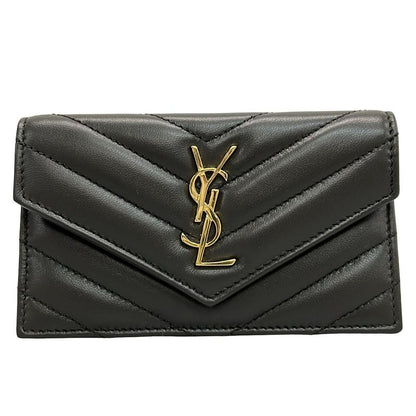 Saint Laurent Paris Card Case Beauty Cassandra Fragment Flap Card Case 612808