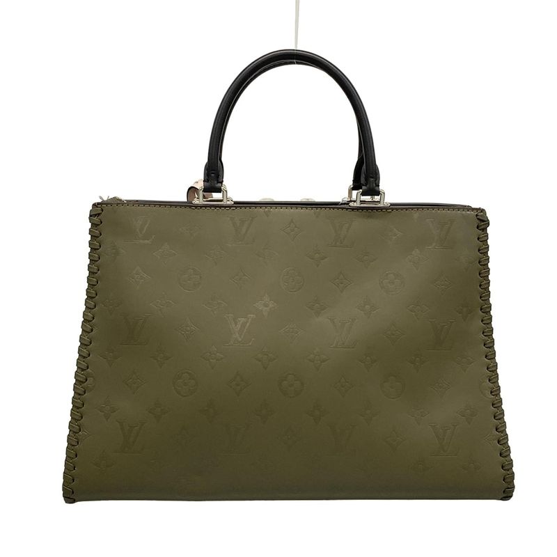 Louis Vuitton Verry Line Verry Zip Tote M52150 Khaki×light Pink Leather