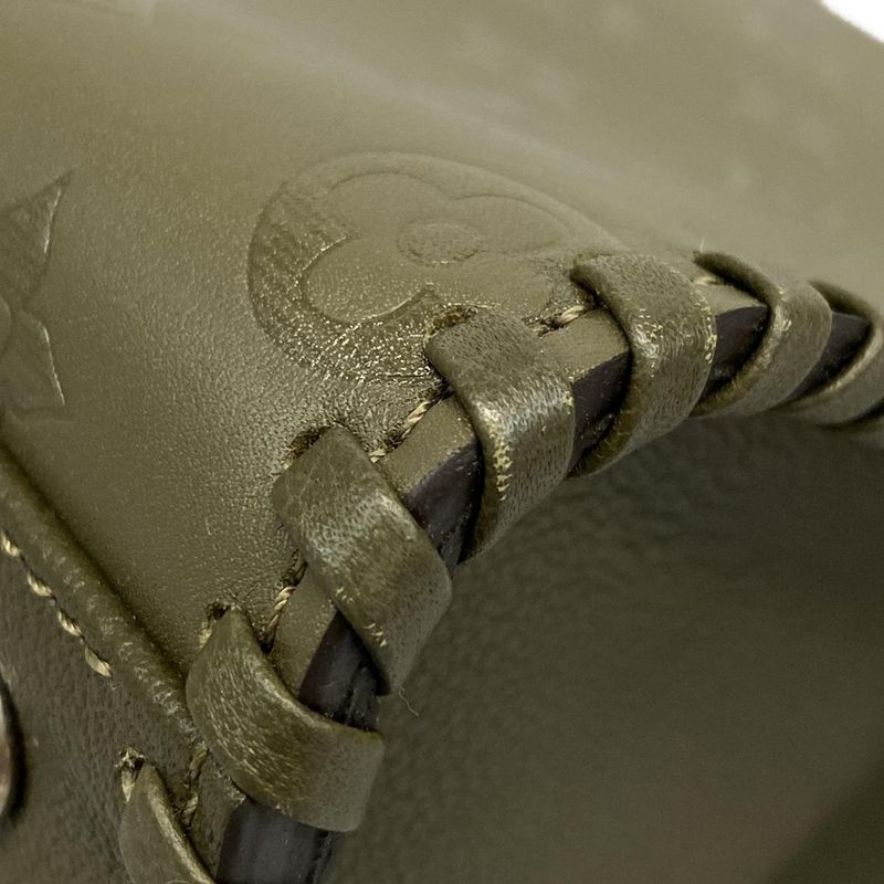 Louis Vuitton Verry Line Verry Zip Tote M52150 Khaki×light Pink Leather