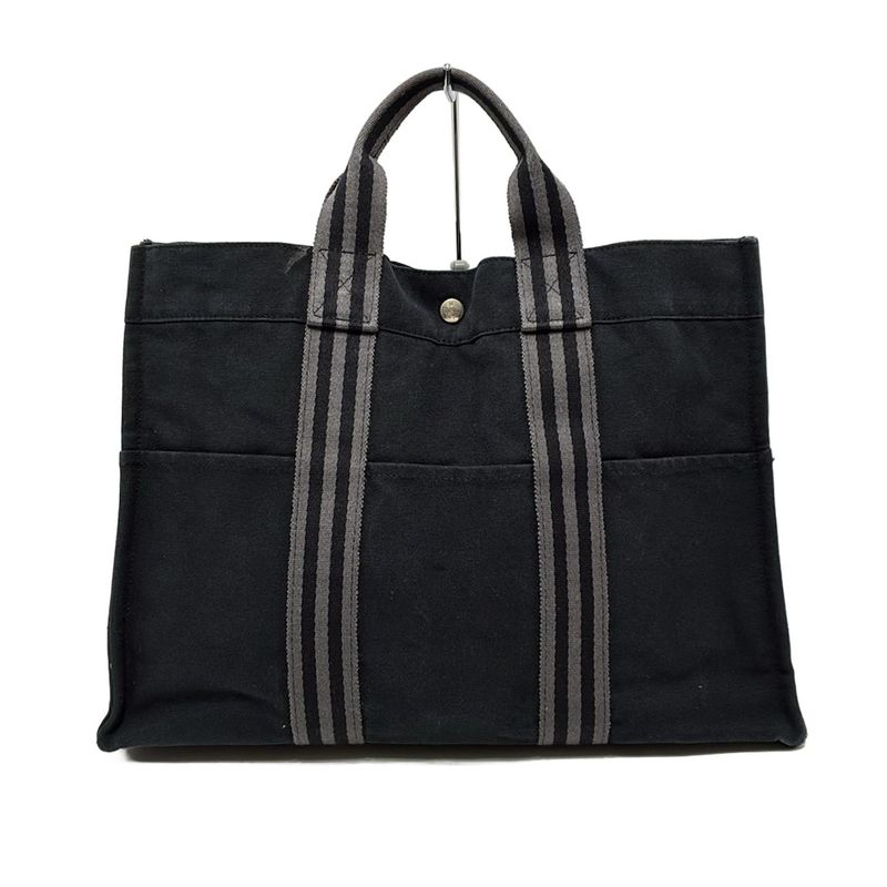 Hermes Fourre Tout Tote MM Black And Gray