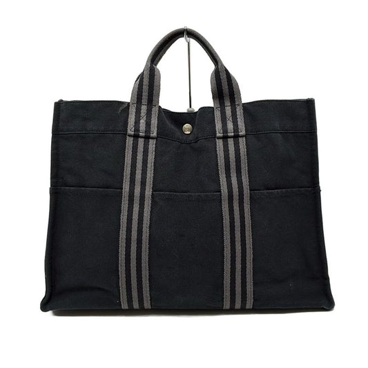Hermes Fourre Tout Tote MM Black And Gray