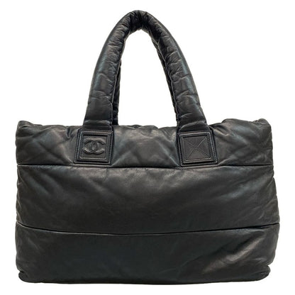 Chanel Coco Cocoon Tote Black Coco Mark Leather