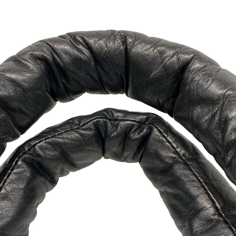 Chanel Coco Cocoon Tote Black Coco Mark Leather