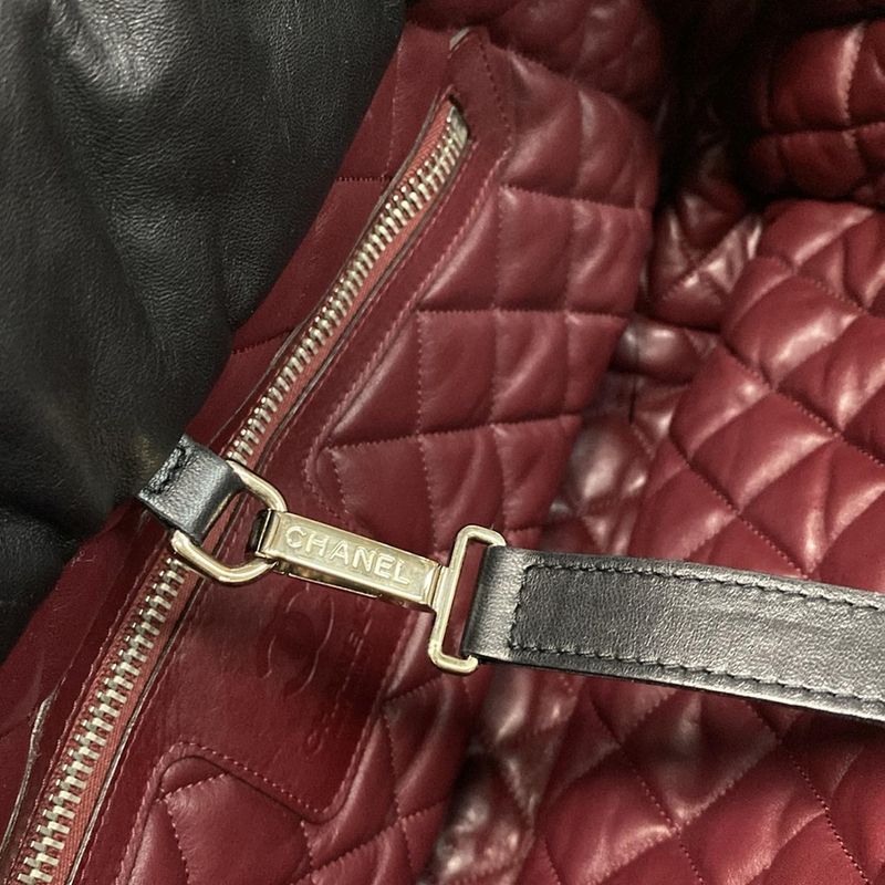 Chanel Coco Cocoon Tote Black Coco Mark Leather