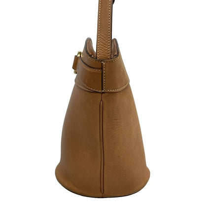 Celine Shoulder Bag Bucket Cles Sea Brown Leather