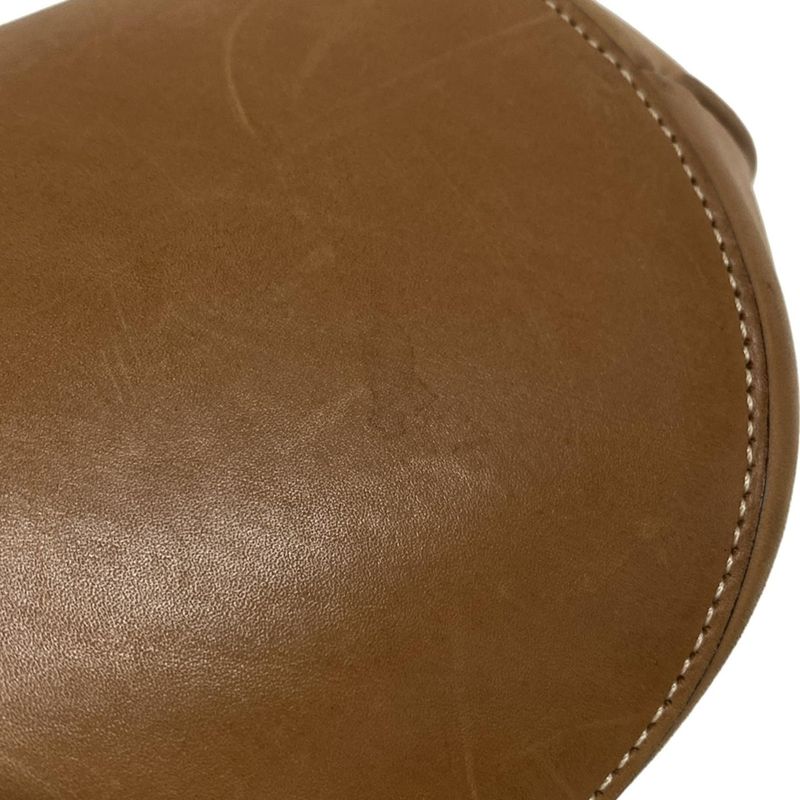 Celine Shoulder Bag Bucket Cles Sea Brown Leather