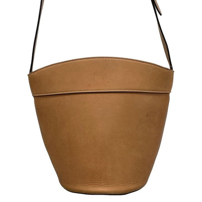 Celine Shoulder Bag Bucket Cles Sea Brown Leather
