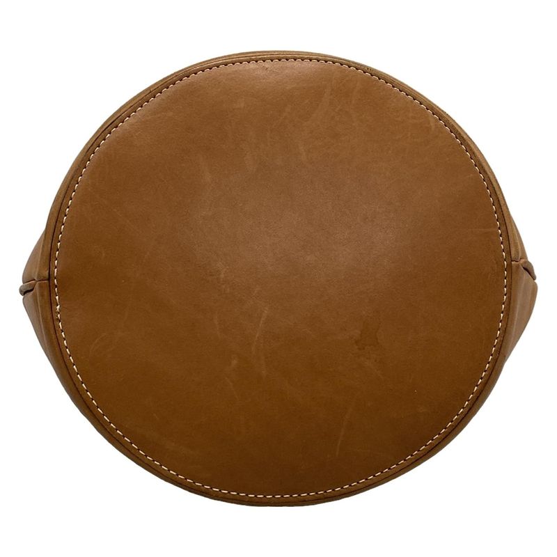 Celine Shoulder Bag Bucket Cles Sea Brown Leather