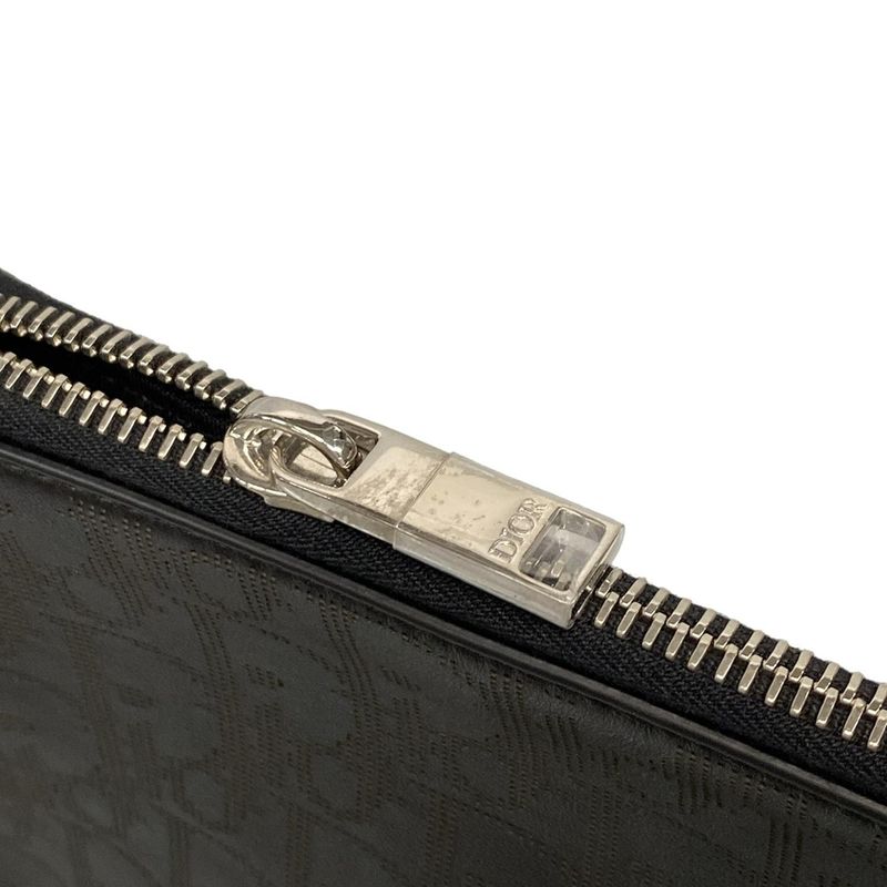 Dior/christian Dior Clutch Bag Oblique Galaxy 2esca251vpd Black Perforated