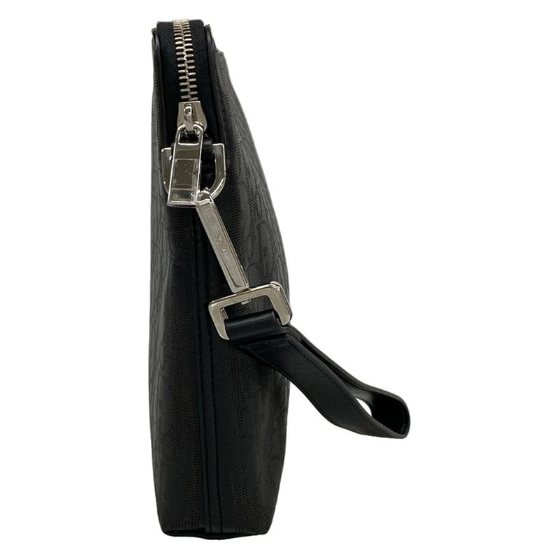 Dior/christian Dior Clutch Bag Oblique Galaxy 2esca251vpd Black Perforated