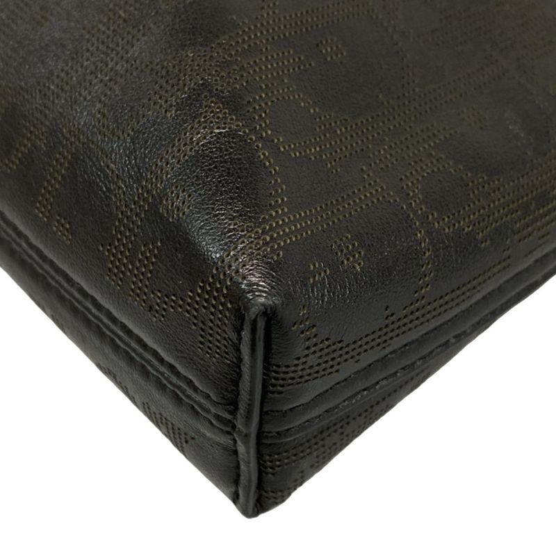 Dior/christian Dior Clutch Bag Oblique Galaxy 2esca251vpd Black Perforated