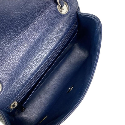 Chanel Shoulder Bag Mini Matelasse A69900 Navy Silver Hardware / Chain Shoulder