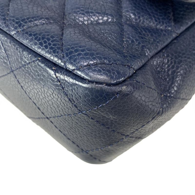 Chanel Shoulder Bag Mini Matelasse A69900 Navy Silver Hardware / Chain Shoulder