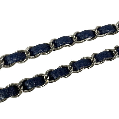 Chanel Shoulder Bag Mini Matelasse A69900 Navy Silver Hardware / Chain Shoulder