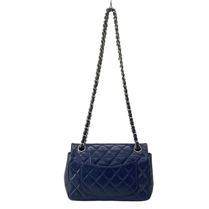 Chanel Shoulder Bag Mini Matelasse A69900 Navy Silver Hardware / Chain Shoulder