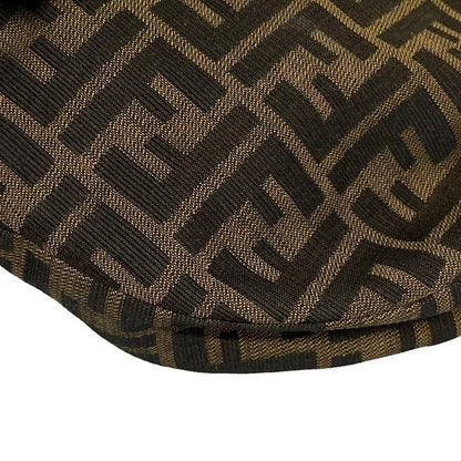 Fendi Shoulder Bag Zucca Pattern 16321 Brown X Black X Dark Brown Leather