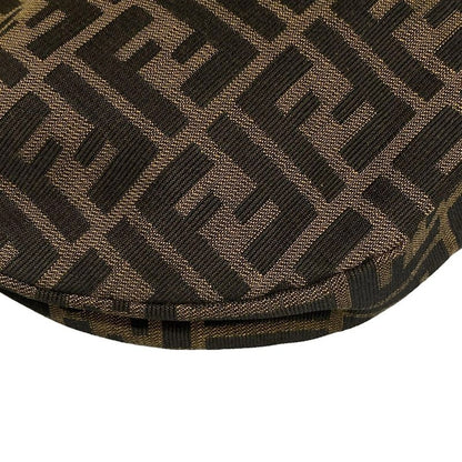 Fendi Shoulder Bag Zucca Pattern 16321 Brown X Black X Dark Brown Leather