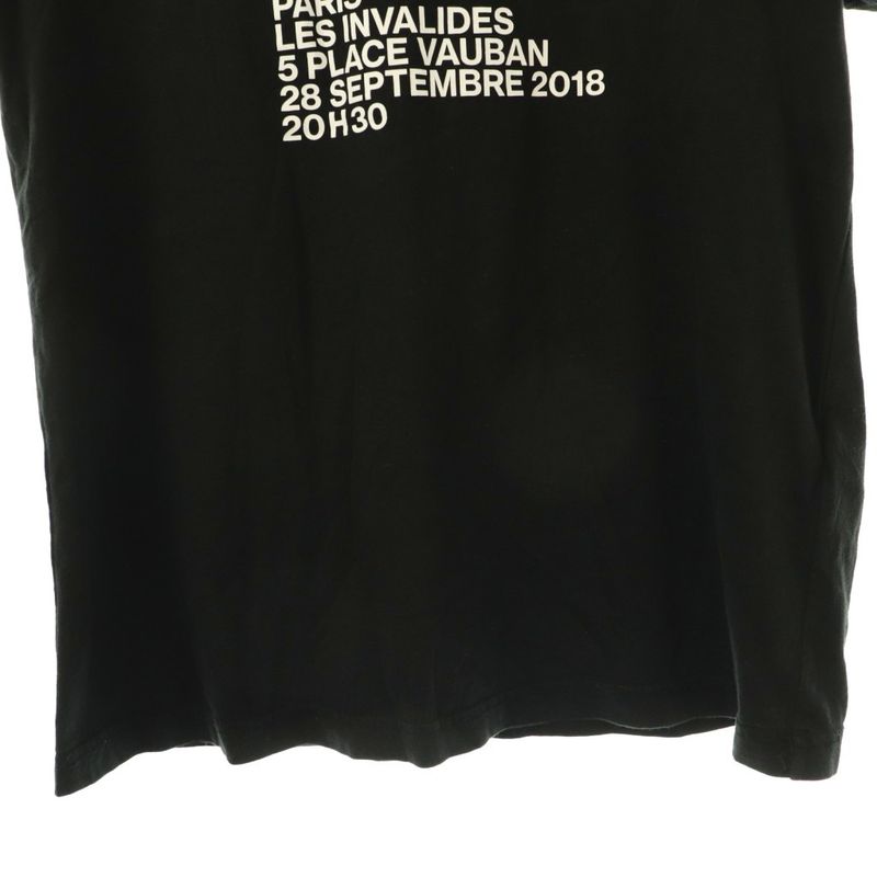 Celine T-shirt Cut And Sewn Short Sleeves Logo Print Cotton S Black White