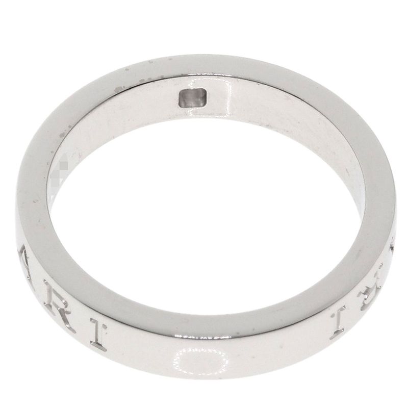 Bvlgari Bulgari Double Logo Diamond Ring And Ring 18K White Gold Ladies