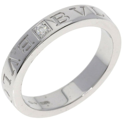 Bvlgari Bulgari Double Logo Diamond Ring And Ring 18K White Gold Ladies
