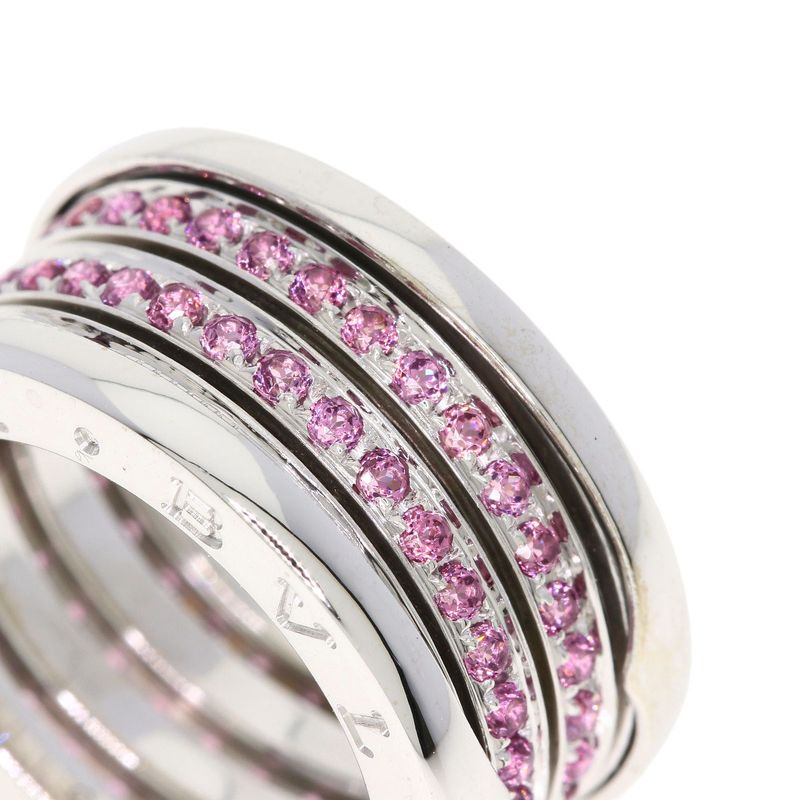 Bvlgari Bulgari B-zero1 4-band Garnet #52 Ring 18K White Gold Ladies