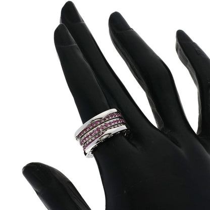Bvlgari Bulgari B-zero1 4-band Garnet #52 Ring 18K White Gold Ladies