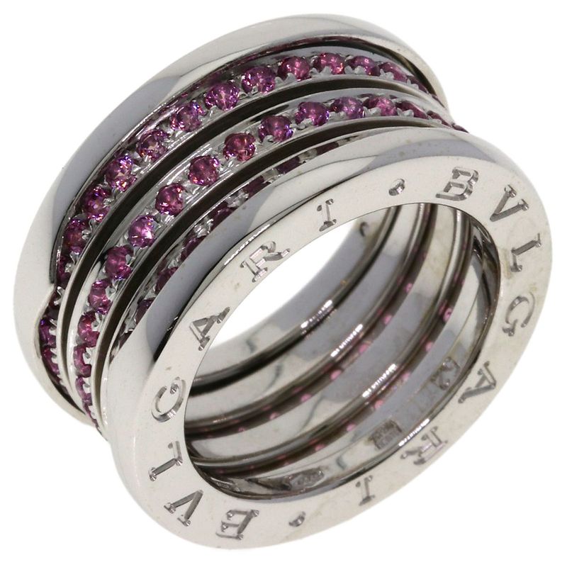 Bvlgari Bulgari B-zero1 4-band Garnet #52 Ring 18K White Gold Ladies
