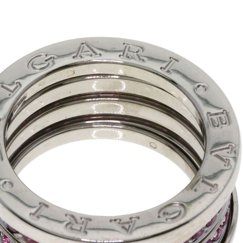Bvlgari Bulgari B-zero1 4-band Garnet #52 Ring 18K White Gold Ladies
