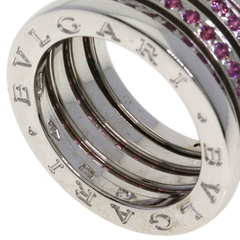 Bvlgari Bulgari B-zero1 4-band Garnet #52 Ring 18K White Gold Ladies